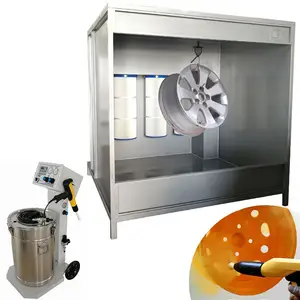 Manual Powder Coating Spray booth with quick release polyester filters