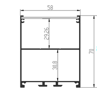 Profilé en aluminium 6063-T5 pour bandes LED, décorations, service de découpe LS-109