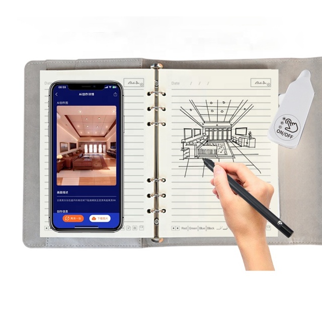 Digital Reusable Smart Writing Set Handwriting Recognition Smart Pen A5 Notepad Table Lamp Power Bank Notebook With AI  App