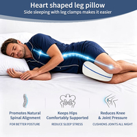Oreiller pour les jambes en mousse à mémoire de forme ultra douce au toucher velours, avec fermeture éclair discrète, pour hôtels de luxe et literie domestique