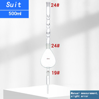 Tube de concentrateur à trois boules en verre JVLAB 500 ml avec colonne Schneider, appareil de distillation de laboratoire