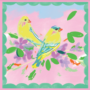 Tapete de Mahjong de <span class=keywords><strong>Neopreno</strong></span> Personalizado OEM, Diseño de Pájaros Amarillos y Ramas Florales, Tapete de Mesa de Mahjong Antideslizante e Impermeable, Venta al por Mayor - Product Image 1