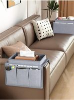Classique 5 poches sac de rangement suspendu porte-gobelet plateau canapé accoudoir organisateur pour salon canapé TV télécommande organisateur
