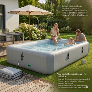 Bain de glace gonflable rectangulaire portable en Drop Stitch - Product Image 1