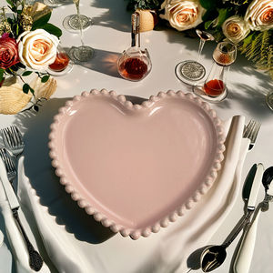 Bol à dessert, à soupe ou à riz <span class=keywords><strong>en</strong></span> céramique avec bordure de perles roses, plat classique <span class=keywords><strong>pour</strong></span> la maison et articles d'exportation - Product Image 2