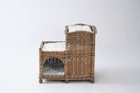 Lit pour chat en bambou écologique JY, style luxueux, pour intérieur et extérieur