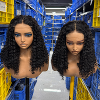 Perruques de cheveux humains 5x5 à dentelle invisible, bouclées crépues, en cheveux vietnamiens bruts d'un seul donneur, cuticules alignées