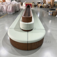 Ensemble de meubles de luxe modernes pour café-restaurant : banquette en bois, chaise et table pour café, bar, cafétéria, mobilier commercial