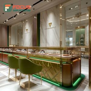 Modern Jewelry Retail Display System Wood <b>Frame</b> Boutique Space Display Cabinet - Product Image 3