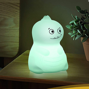 3 डी की अगुवाई सिलिकॉन डायनासोर कार्टून रात हल्के हल्के हल्के उपहार बैटरी से चलने वाले उपहार मध्यम आकार के लिविंग रूम लैंप - Product Image 1