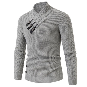 Maglione da Uomo, Pullover con Collo Tondo, Maglieria Lavorata a Maglia per Uomo - Product Image 1