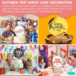 Topper per Torte in Acrilico Personalizzati 10CM, Decorazioni per Compleanni, Lauree, Matrimoni, Dipinti 3D Personalizzati - Product Image 5