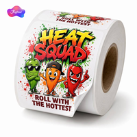 Autocollants personnalisés en vinyle imperméables pour étiquettes alimentaires, écologiques, durables, pour emballages de sauce chili en rouleau, vente en gros