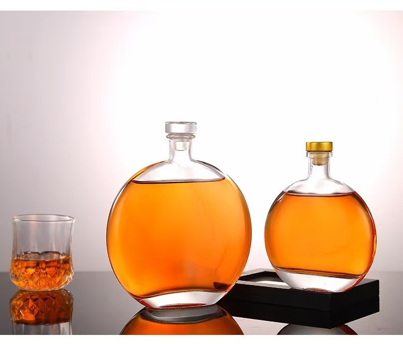 Wholesale Oblate Shape Fruit Wine Bottle