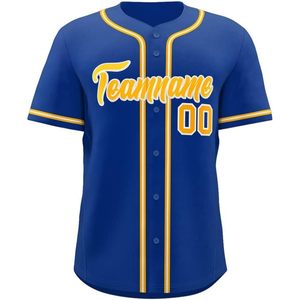 Maillot de baseball personnalisé unisexe pour adulte, à boutons, anti-humidité, avec nom, numéro et nom d'équipe brodés en twill 00 - Product Image 1