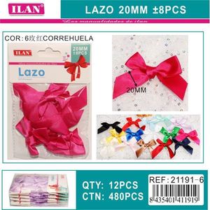 ILAN Nastro Lazo 20mm 8 Pezzi Fiocchi in Raso per Decorazioni Artigianali - Product Image 3