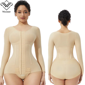 Body à manches longues pour femmes sans couture minceur ventre contrôle corps Shaper grande taille Spandex Shapewear pour femmes bras - Product Image 3