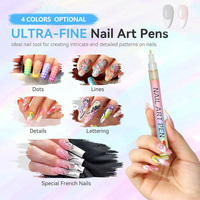 Marqueurs de nail art 12/4 couleurs pour le dessin, la peinture et le traçage DIY, stylo liner pour le graffiti, le pointillage et le dessin