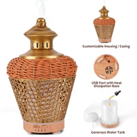 Humidificateur d'air personnalisé pour la maison, vente en gros, humidification rapide, diffuseur, alimentation USB, silencieux, aromathérapie, éclairage LED, usage domestique et extérieur