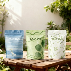 Sachets refermables en plastique personnalisés, imprimés, réutilisables, à fond plat, anti-odeur, en Mylar, pour l'emballage d'agriculture, de terreau, d'aliments et de semences - Product Image 1