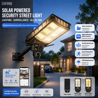 Caméra de Sécurité Solaire Extérieure pour Maison et Hôtel avec Contrôle APP, CCTV 5MP IP65 4G Tout-en-un, Lampadaire Solaire LED avec Caméra