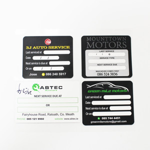 Pegatinas de pared y parabrisas de vinilo de doble cara personalizadas, recordatorio de fecha de mantenimiento de coche y pegatinas decorativas para coche - Product Image 4