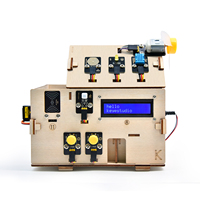 Kit de Componentes Electrónicos para Casa Inteligente IOT de Keyestudio, Kit de Aprendizaje de Programación en Madera Programable para ESP32