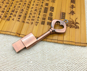 Memoria USB 2.0 con Forma <span class=keywords><strong>de</strong></span> Llave <span class=keywords><strong>de</strong></span> Corazón y Logotipo Personalizado, 128MB, 2GB, 4GB, 8GB, 16GB, 32GB, Nueva, Metálica, Pendrive - Product Image 3