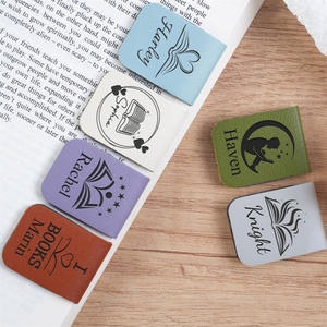 Marque-pages en cuir magnétique personnalisés en vrac, marque-pages à fleurs <span class=keywords><strong>de</strong></span> <span class=keywords><strong>naissance</strong></span>, accessoire pour carnet <span class=keywords><strong>de</strong></span> voyage, cadeaux pour les amoureux des livres - Product Image 2