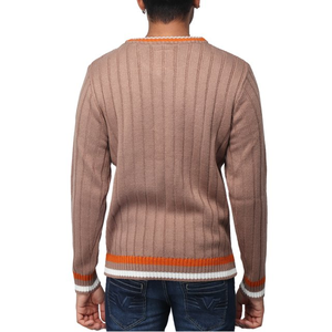 เสื้อสเวตเตอร์แบบสวมหัวของผู้ชายเสื้อสเวตเตอร์แฟชั่นใหม่ของบังคลาเทศแขนยาวเสื้อถักสีทึบดีไซน์โอเวอร์ไซส์ลำลองสำหรับฤดูใบไม้ผลิ - Product Image 2