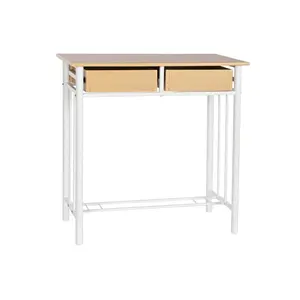 Set Tavolo MESA 3 Pezzi in Metallo e MDF 80X50X84 32X32X45 Naturale - Product Image 6