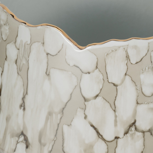 Vaso Decorativo Rotondo in Ceramica, Moderno Portafiori in Gres per Soggiorno, Ufficio e Arredamento da Tavolo - Product Image 5