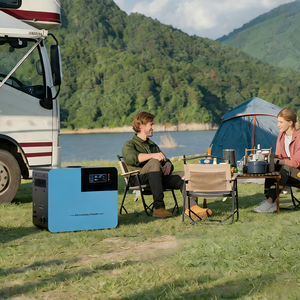 Station d'alimentation <span class=keywords><strong>portable</strong></span> LiFePO4 3500Wh avec onduleur à onde sinusoïdale pure, panneau <span class=keywords><strong>solaire</strong></span>, démarreur de <span class=keywords><strong>batterie</strong></span>, compresseur d'air, MPPT et <span class=keywords><strong>batterie</strong></span> <span class=keywords><strong>externe</strong></span> pour voiture - Product Image 3