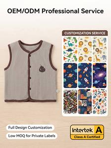 <span class=keywords><strong>Gilet</strong></span> Enfant Multi-Motifs Éléphant Floral Carreaux Double Couche Coton Spandex Doublure Mélange Soie Unisexe Sans Manches En Stock - Product Image 2