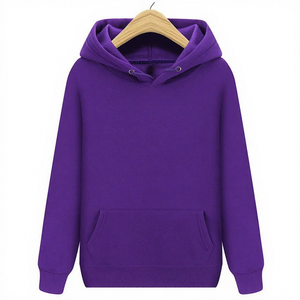 เสื้อฮู้ดสีแดงแบบยูนิเซ็กซ์ ทรงปกติ สีพื้น มีกระเป๋า แขนยาว สวมใส่สบายๆ สำหรับฤดูใบไม้ร่วง ผ้าถักเฟรนช์เทอร์รี่ รุ่น 2027 - Product Image 4