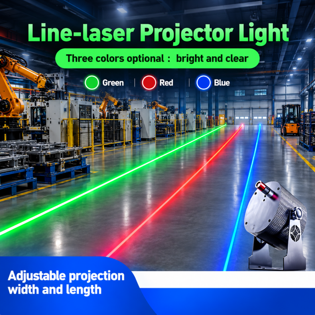 High-Intensity Infrared Linear Laser Lamp Industrial Safety Warning Sign Projector for Factories Workshops