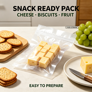 Sac sous vide de qualité alimentaire, pochette à trois soudures latérales, sac transparent pour l'emballage du fromage, conservation de la fraîcheur des produits laitiers - Product Image 5