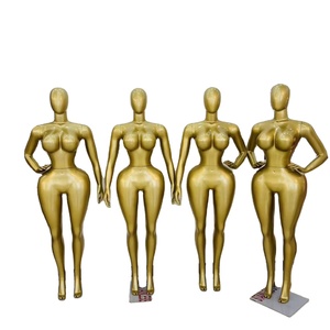 Maniquíes de Plástico Inflable ABS al por Mayor, Curvilíneos, con Pechos <span class=keywords><strong>Grandes</strong></span>, Trasero Grande, sin Cabeza, Tamaño Grande, Estilo Brasileño BBL, Pintura Dorada - Product Image 4
