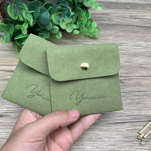 Bolsa de Regalo Personalizada de Microfibra para Anillos, Collares y Pendientes, Bolsa para Joyería con Botón - Product Image 1