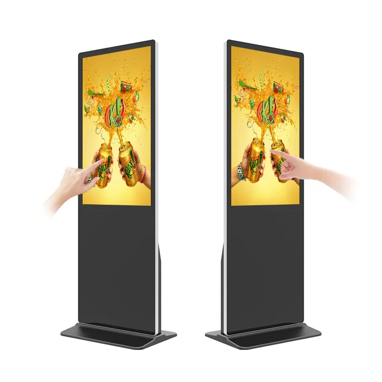 HD 2K digital marketing 43 inch floor stand lcd advertising display digital signage in stores