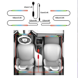 <strong>Car</strong> LED <strong>Lights</strong> Smart USB Interior <strong>Lights</strong> With App Control RGB <strong>Inside</strong> <strong>Car</strong> <strong>Lights</strong> DIY Mode Music Mode - Product Image 4