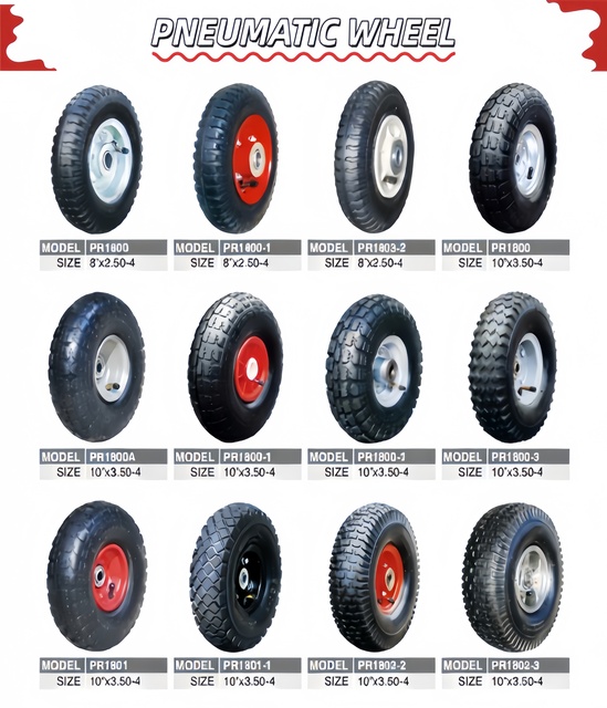 Factory Direct High-value Pneumatic  Wheels with Metal Rim Tires,suitable for Unicycles/hand TrucksHand Truck Wheels 3.00/3.25-8