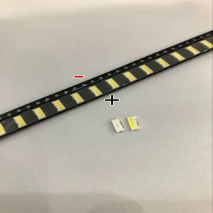 100 Uds para reparación LCD TV LED retroiluminación artículo lámpara SMD LED brillo lateral 9V 7032 blanco frío diodo emisor de luz lúmenes - Product Image 2