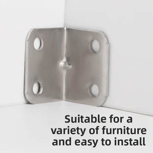 Nickel-Plated Iron 3410 Angle Iron 90-Degree Angle <strong>Bracket</strong> for <strong>Shelf</strong> Support <strong>L</strong>-<strong>Shaped</strong> <strong>Bracket</strong> for Table Chair Fixing <strong>Brackets</strong> - Product Image 2