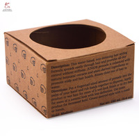 Bon marché prix boîte de papier kraft imprimé noir pliable boîte d'emballage d'expédition cadeau truffe tasse chouchou avec logo personnalisé