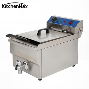 Friteuse électrique compacte double KitchenMax 13L, design de table en acier inoxydable pour poulet frit, frites, snacks - Product Image 2