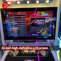 Máquina recreativa arcade retro de 32 pulgadas con pantalla LCD de alta definición, consola de videojuegos de lucha vertical con monedas españolas, Pandora Box profesional de metal