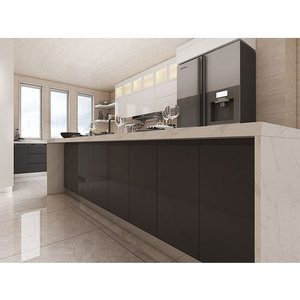 Sẵn sàng để lắp ráp các hòn đảo mô-đun handless Laminate HPL tủ bếp với bàn - Product Image 5