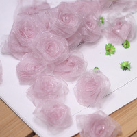Fleurs en tissu faites à la main pour bijoux, corsages et accessoires de coiffure pour filles - Couleur et taille personnalisables