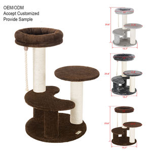 Goedkoop Kattenhuis Op Maat Gemaakt Moderne Luxe Houten Indoor Huisdier Kat Klimframe Krabber Kartonnen Kat Boom - Product Image 1